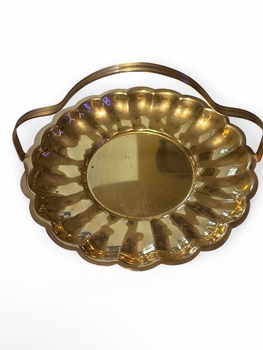 Gold Scalloped Serving Tray